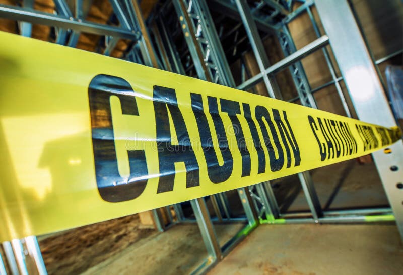 Caution Tape Closed Zone stock image. Image of safety 127017387