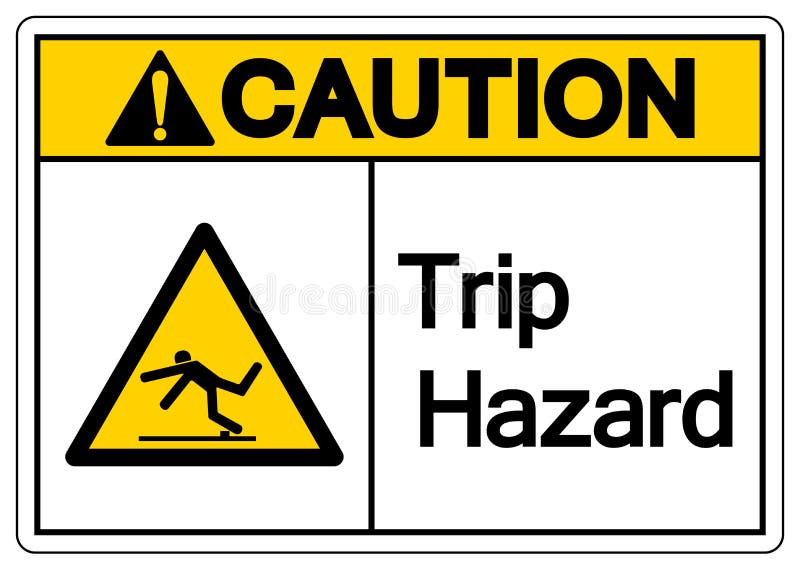 Caution Trip Hazard Symbol, Vector Illustration, Isolate White Background Label. EPS10 royalty free illustration