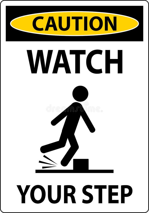 caution-watch-your-step-sign-on-white-background-stock-vector