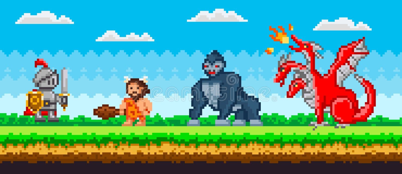 Ícone de vetor de cavalo de xadrez de estratégia de investimento de pixel  art para jogo de 8 bits em fundo branco