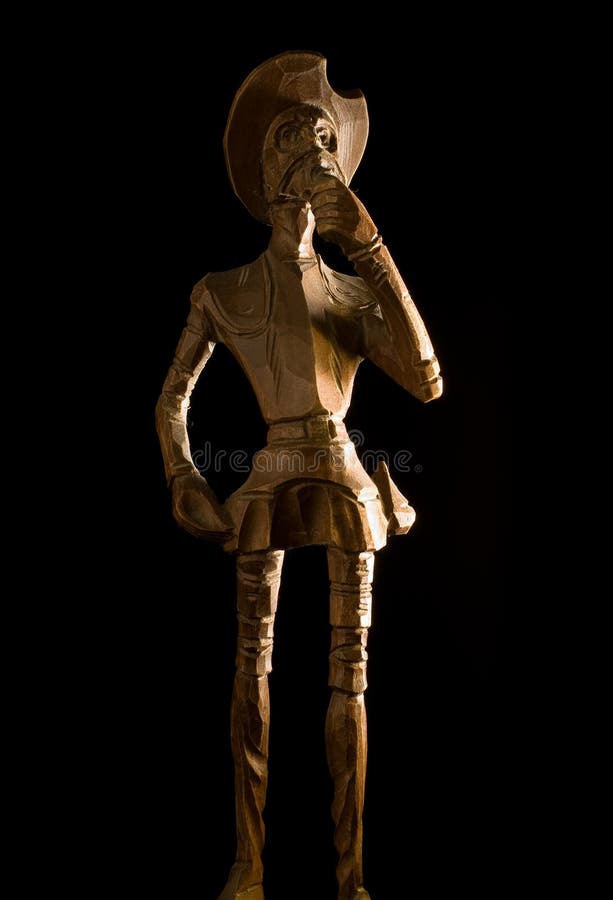 Cavaleiro de madeira idoso Don Quijote de la Mancha fotografia de stock royalty free Cavaleiro de madeira idoso Don Quijote de la Mancha fotografia de stock royalty free