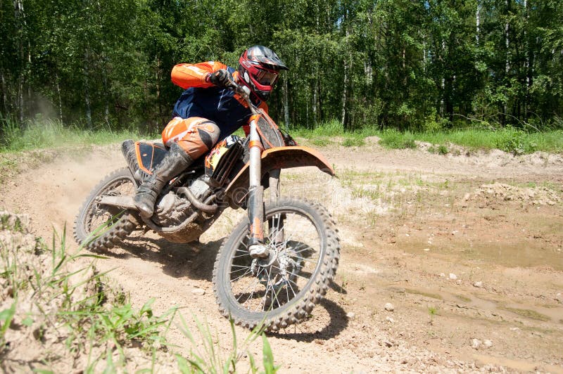 Piloto de motocross fotografia de stock