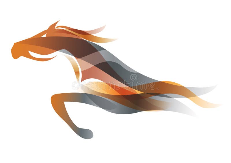 Cavallo corrente illustrazione vettoriale