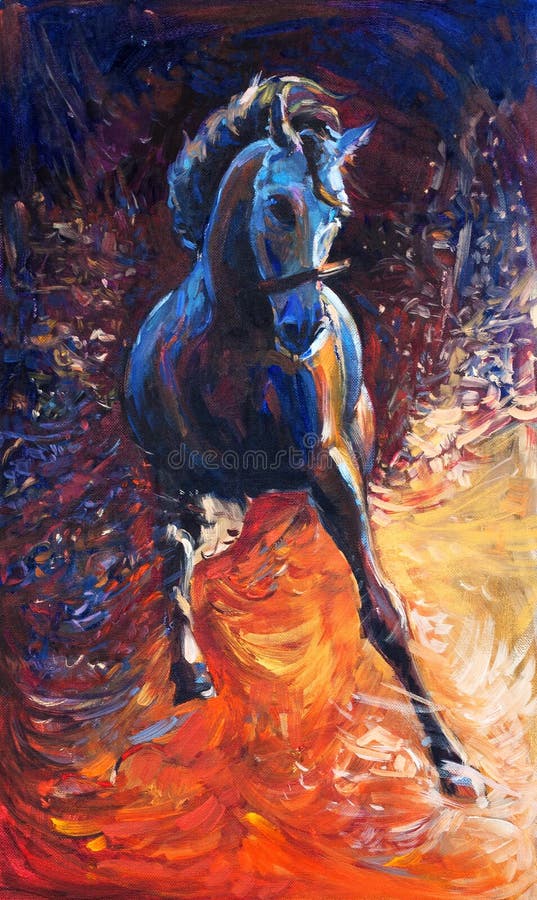 Cavalo azul imagens de stock Cavalo azul imagens de stock