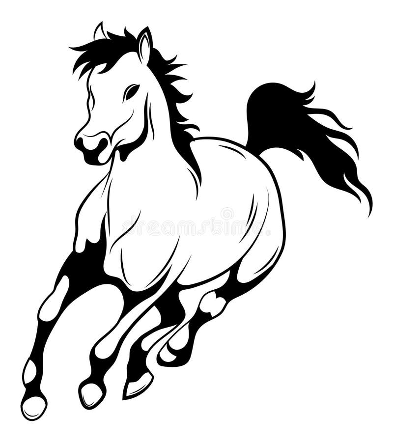 Conjunto De Cavalo Selvagem Ou Doméstico Animal Correndo Desenho Animado  Design Ilustração Vetorial Plana Isolada No Fundo Branco Royalty Free SVG,  Cliparts, Vetores, e Ilustrações Stock. Image 180614066