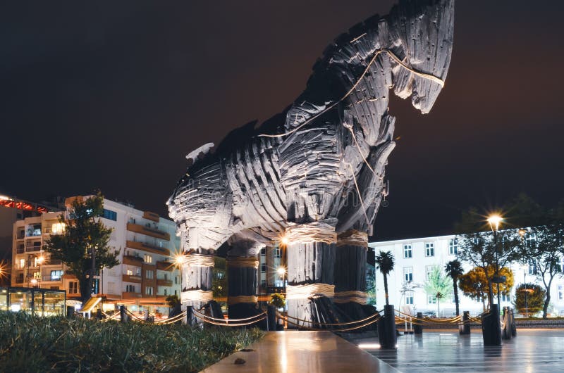 Canakkale, Turquia - 16 De Junho De 2019: Cavalo De Troia Foto