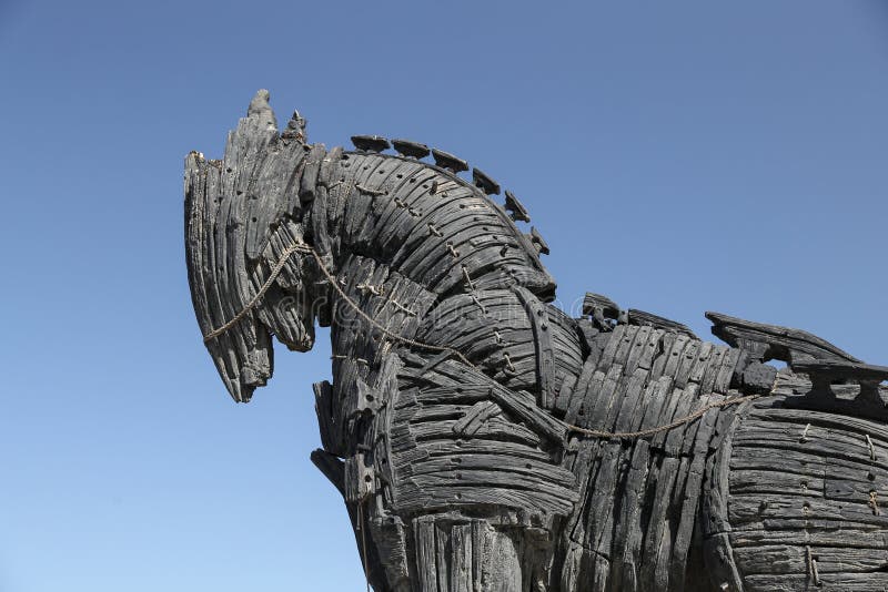 Cavalo De Troia Na Cidade De Canakkale Imagem de Stock - Imagem de