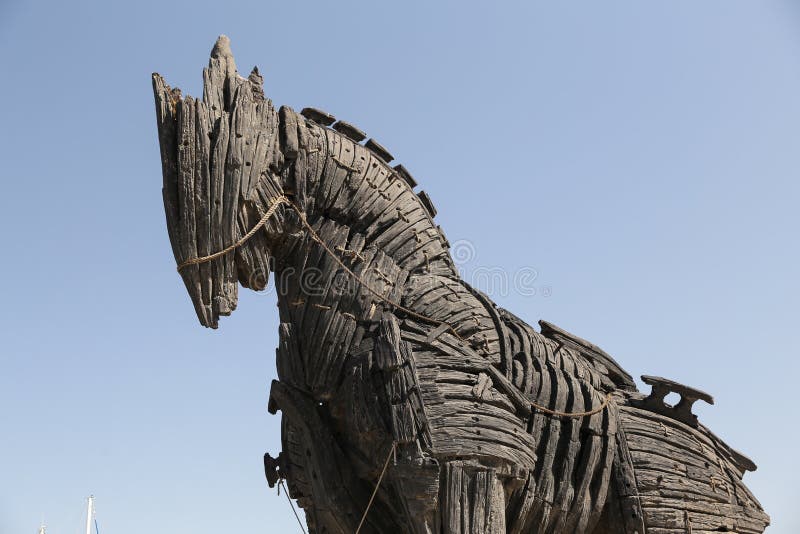 Cavalo De Troia Na Cidade De Canakkale Imagem de Stock - Imagem de guerra,  troy: 99390803