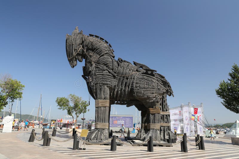 Cavalo de tróia na cidade de canakkale