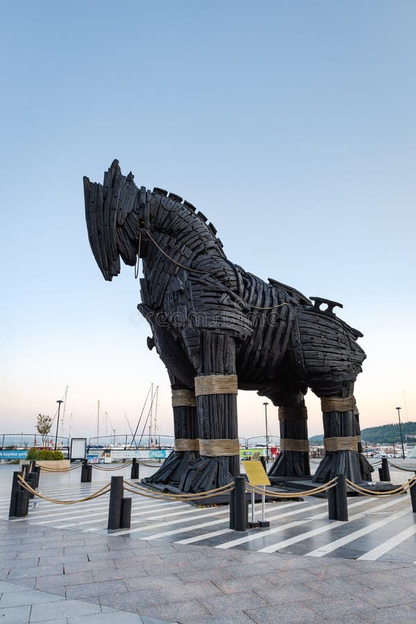 Cavalo de tróia na cidade de canakkale