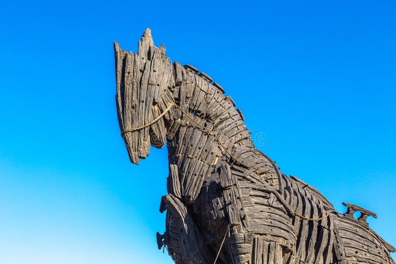 Cavalo De Troia Na Cidade De Canakkale Imagem de Stock - Imagem de