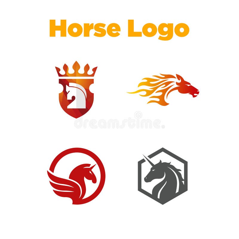 Cavalo Logo Template ilustração do vetor. Ilustração de vestimenta -  150673086