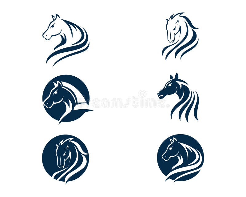 Cavalo Logo Template ilustração do vetor. Ilustração de vestimenta -  150673086