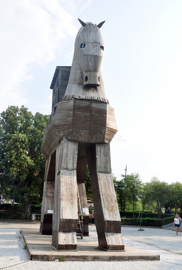 Cavalo De Troia Na Cidade De Canakkale Imagem de Stock - Imagem de