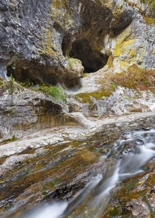 Cave and river bed