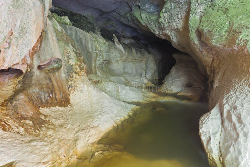 Cave and river bed