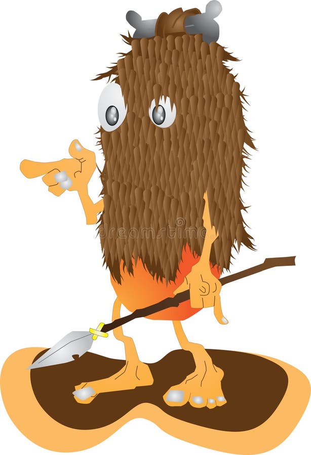 Homens das cavernas ilustração royalty free