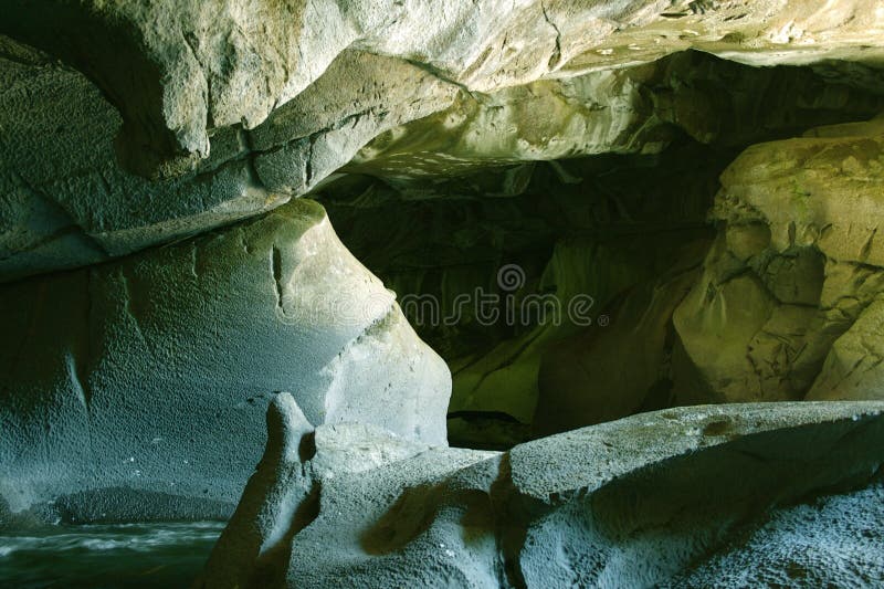 Water carves through limestone on Vancouver Island, Canada. Water carves through limestone on Vancouver Island, Canada