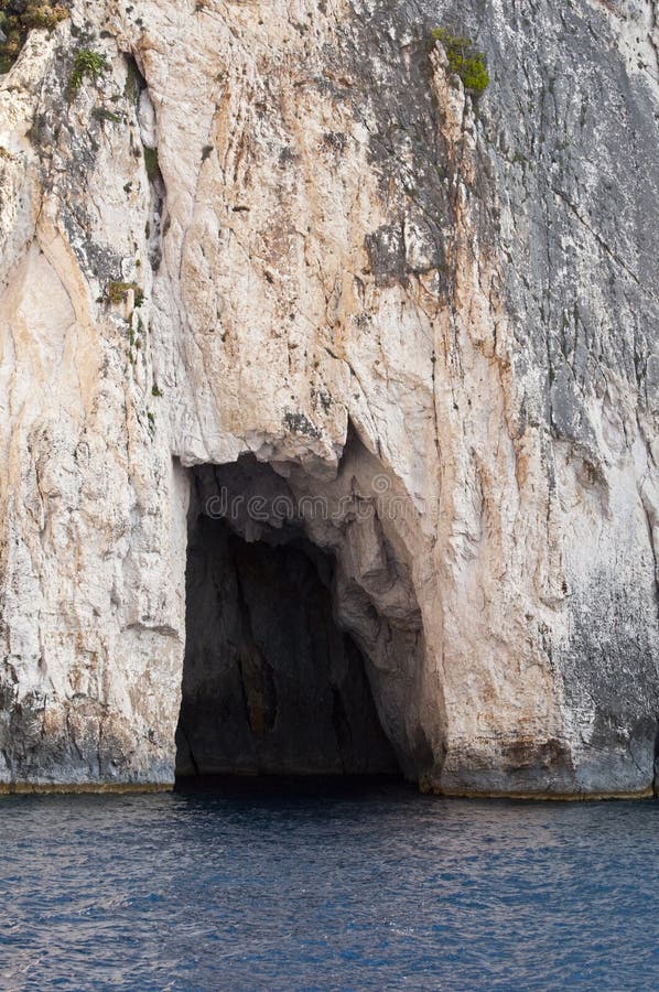 Caves on Island of Zakynthos Greece Stock Image Image of objective