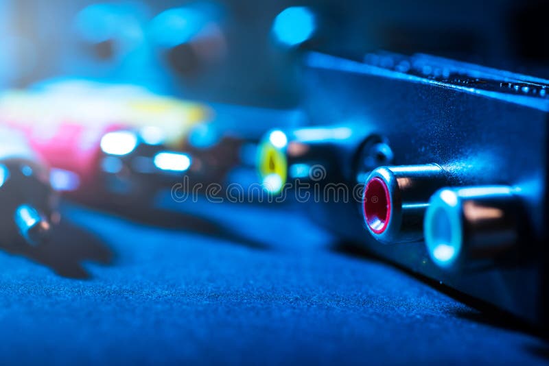 Cavi per audio ed il video fotografia stock Cavi per audio ed il video fotografia stock