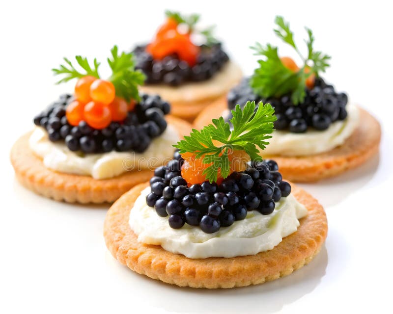 Caviar Cream Cheese Crackers