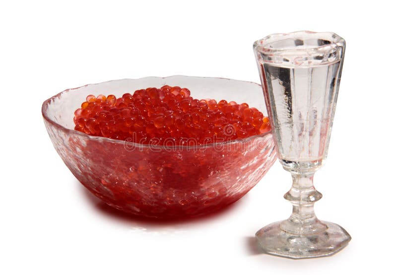 Caviar and Russian Vodka Four Stock Image - Image of gourmet, lunch