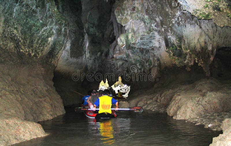 Caving with Canoe royalty free stock photo Caving with Canoe royalty free stock photo