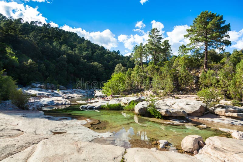 Cavu natural pool near Tagliu Rossu and Sainte Lucie in Corsica