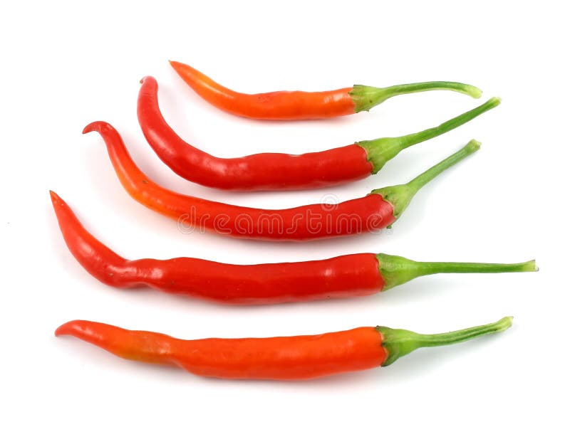 Cayenne peppers stock images