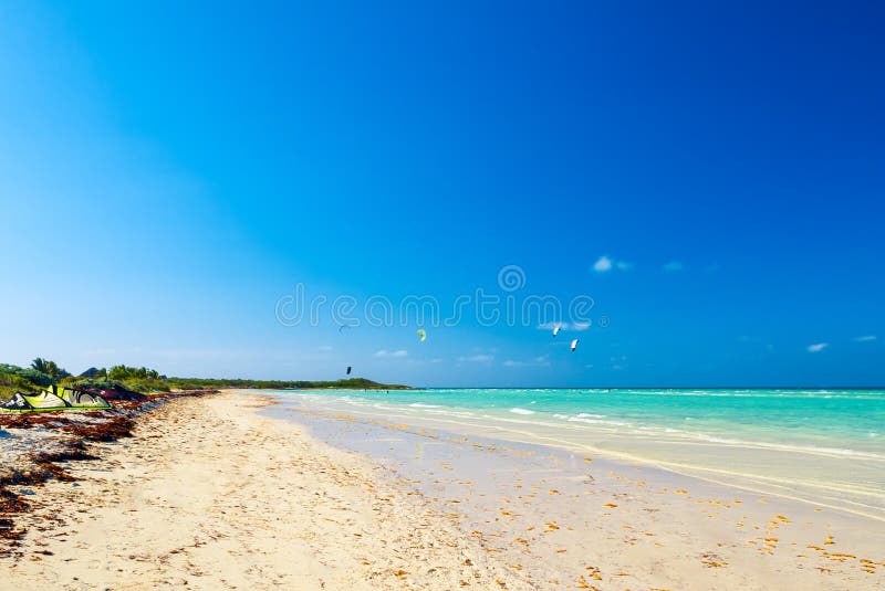 Cayo Guillermo, Cuba - 25 de marzo de 2012: Persona que practica surf de los atletas implicada imagen de archivo libre de regalías Cayo Guillermo, Cuba - 25 de marzo de 2012: Persona que practica surf de los atletas implicada imagen de archivo libre de regalías