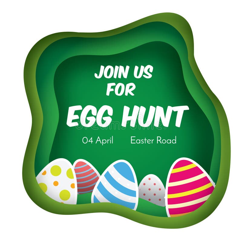 Caza del huevo Bandera de Pascua Fondo en el corte del papel, estilo del arte de papel Invitaciones para los niños y los niños Sa stock de ilustración Caza del huevo Bandera de Pascua Fondo en el corte del papel, estilo del arte de papel Invitaciones para los niños y los niños Sa stock de ilustración