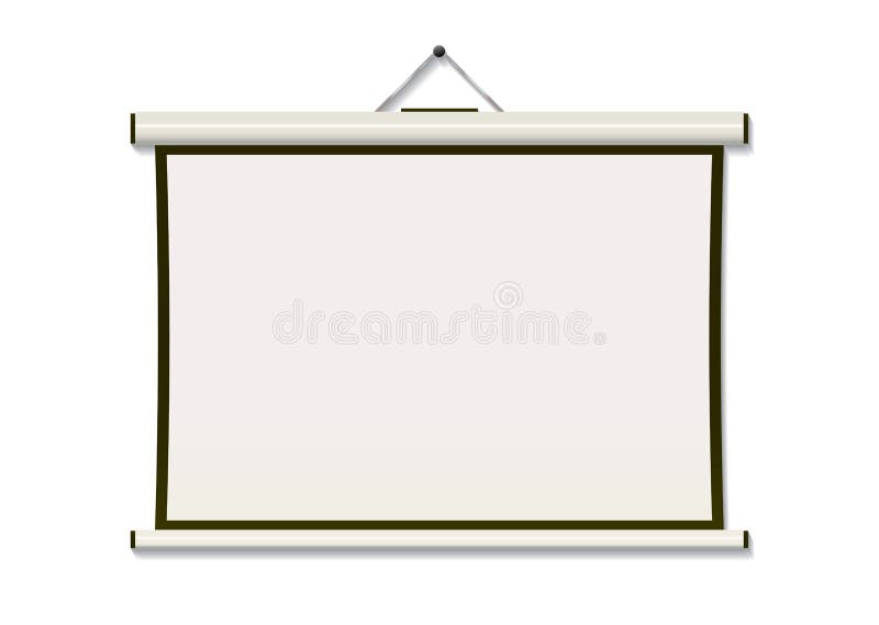 Caída de la pantalla de proyección stock de ilustración Caída de la pantalla de proyección stock de ilustración
