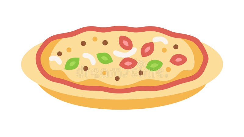 Całość Pizza Pie Kontur Wektor Ikony Projektowanie Wektor Ikony Generatywny AI royalty ilustracja