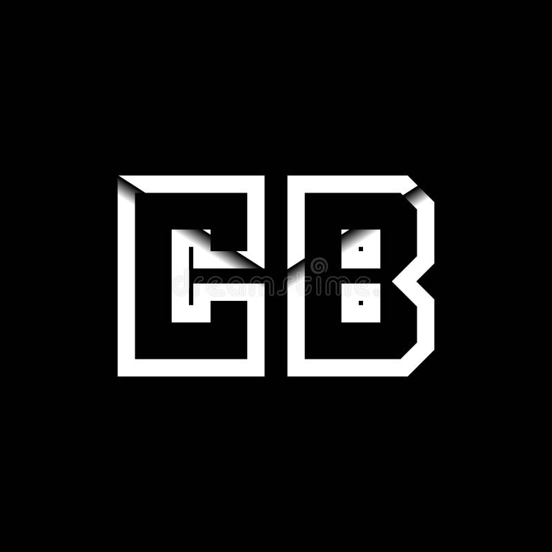 CB Monogram Envelope Shape Style stock illustration