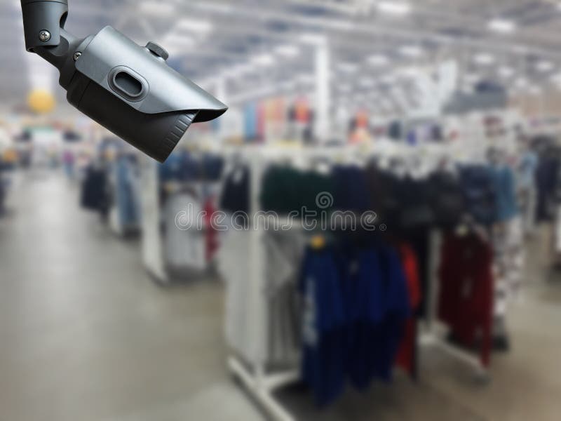 CCTV Camera Spy on the Shopping Mall. Stock Photo Image of electronic