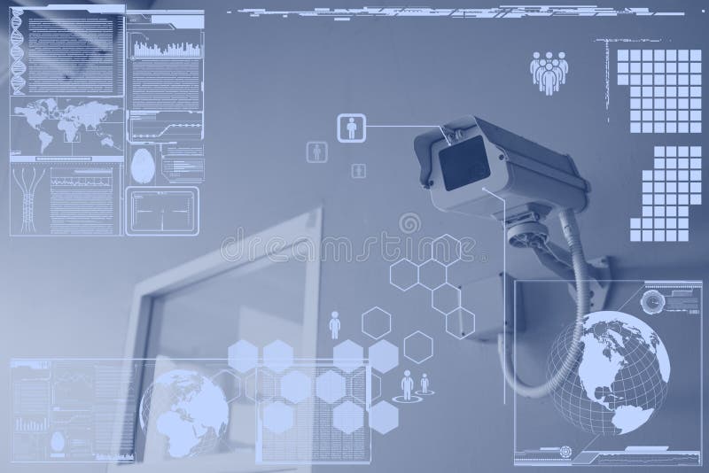 Screen of Cctv Cameras with Facial Recognition and Social Credit