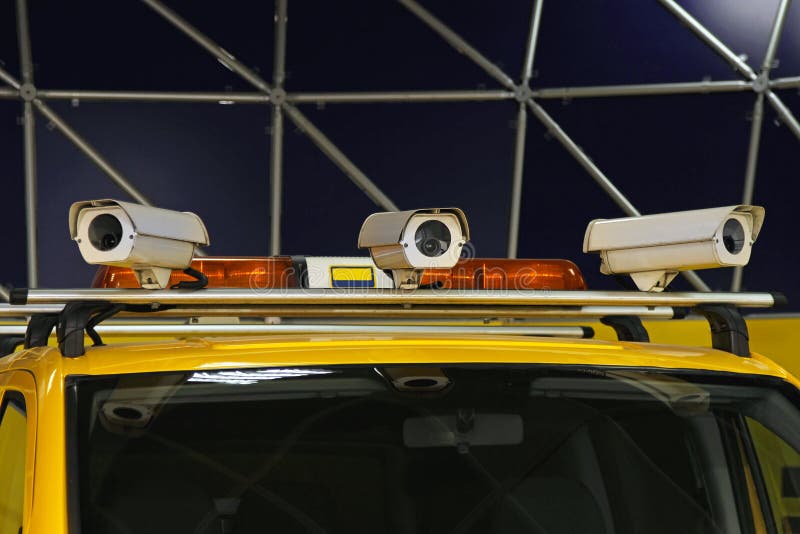 CCTV camera vehicle stock image. Image of safety, transport 34093123