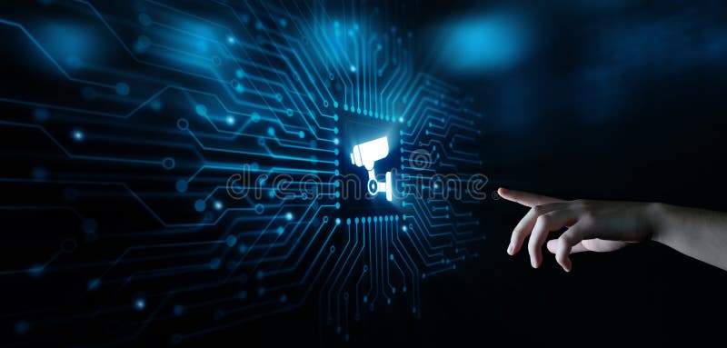 CCTV kamery systemu bezpieczeństwa technologii bezpieczeństwa Biznesowy pojęcie royalty ilustracja CCTV kamery systemu bezpieczeństwa technologii bezpieczeństwa Biznesowy pojęcie royalty ilustracja