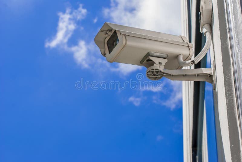 Security Camera, CCTV on Business Office Building Stock Image Image