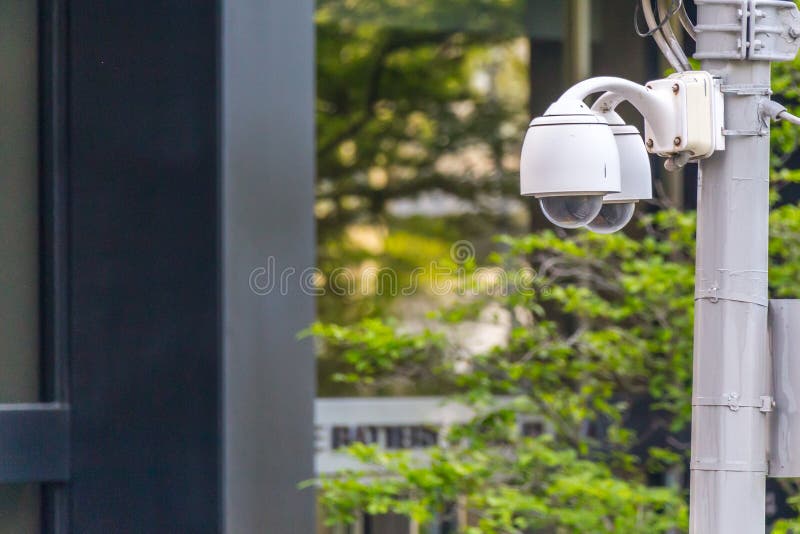 Surveillance street camera stock photo. Image of security 23601378