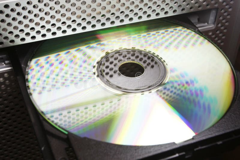 CD in computer disc drive stock images CD in computer disc drive stock images