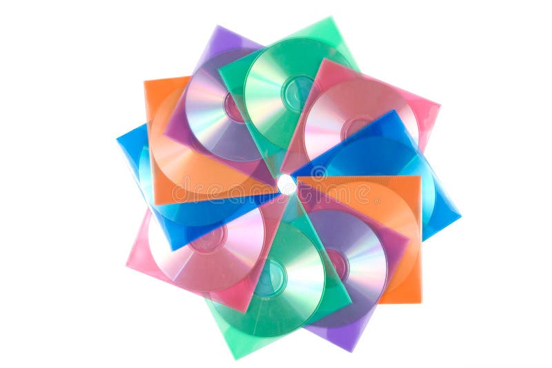 CD-disks in multi-colored envelopes