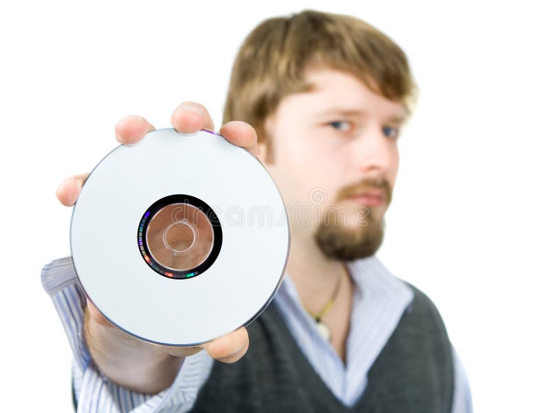 CD or DVD in black case stock image. Image of case, label 5234949