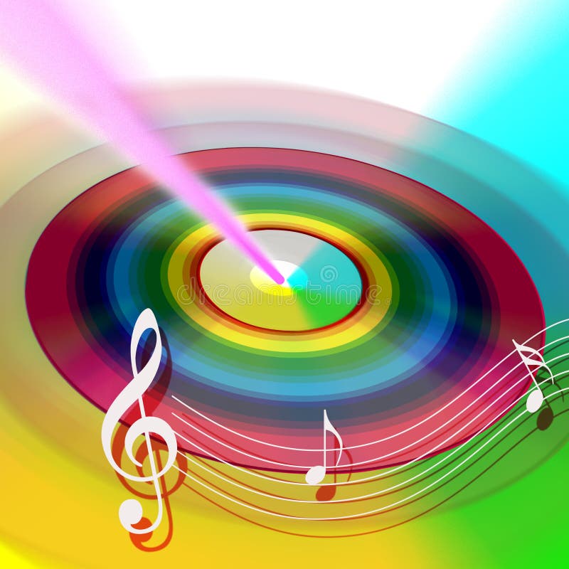 CD DVD Internet-Musik lizenzfreie abbildung