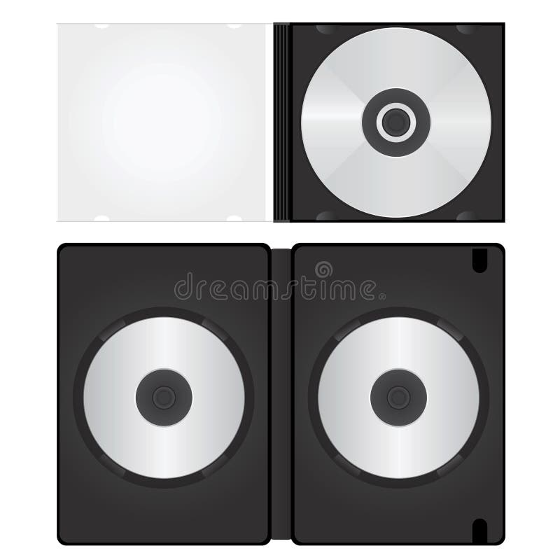 cd dvdvektor för ask stock illustrationer cd dvdvektor för ask stock illustrationer