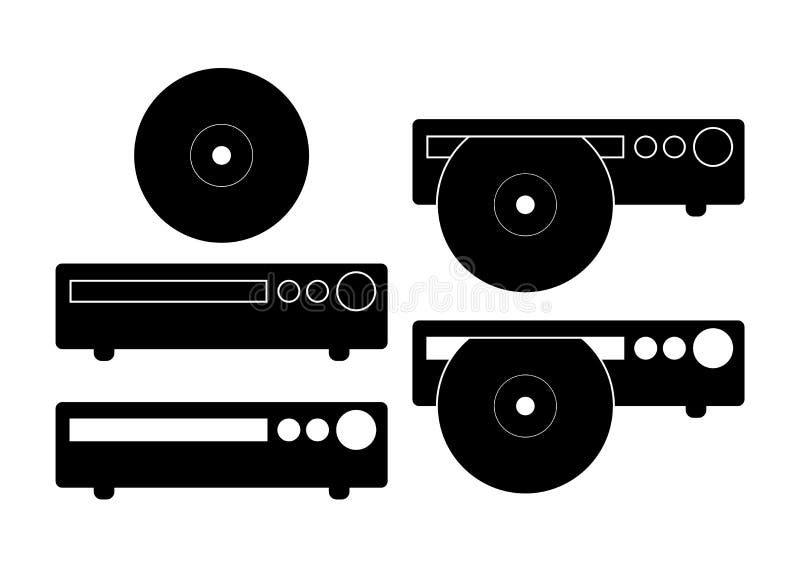 CD illustration för DVD-spelaresymbolsvektor Plant tecken som isoleras på vit bakgrund stock illustrationer CD illustration för DVD-spelaresymbolsvektor Plant tecken som isoleras på vit bakgrund stock illustrationer