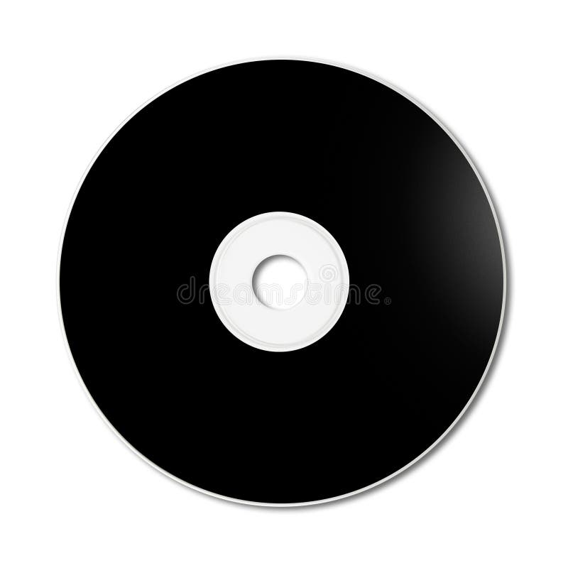 CD nero - modello del modello di DVD isolato su bianco immagine stock libera da diritti CD nero - modello del modello di DVD isolato su bianco immagine stock libera da diritti
