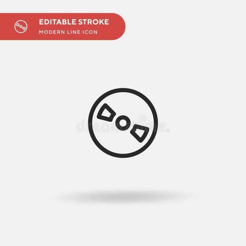 Cd Simple vector icon. Illustration symbol design template for web mobile UI element. Perfect color modern pictogram on editable royalty free illustration