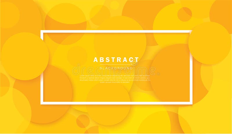 Abstract circles yellow background vector illustration stock illustration