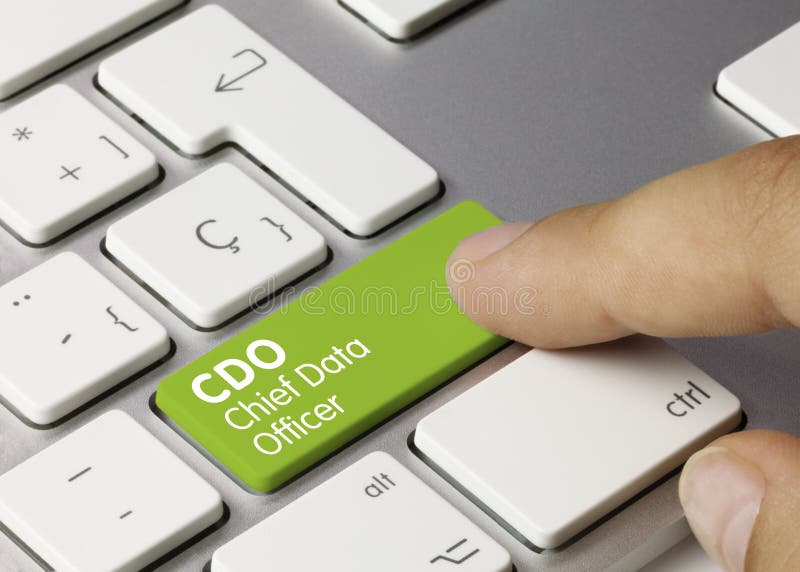 CDO Chief Data Officer - Inscription on Green Keyboard Key